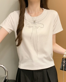 Short sleeve Korean style splice T-shirt for women