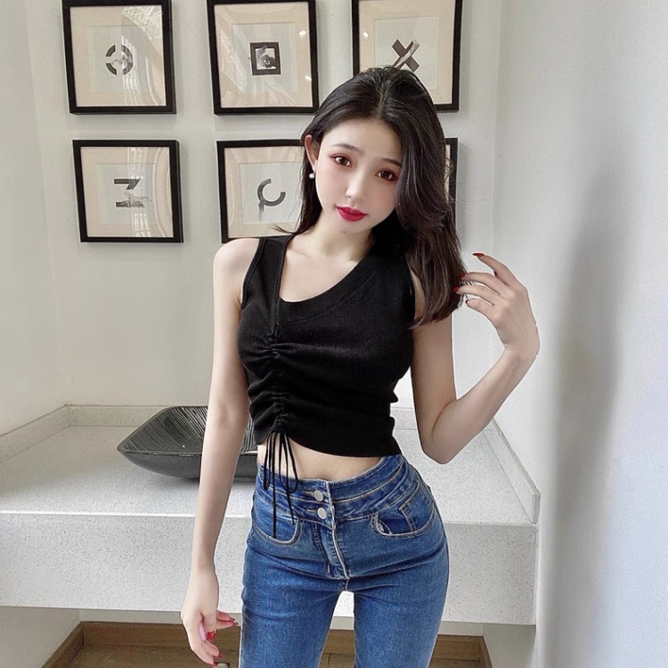 Temperament sleeveless vest V-neck sweater