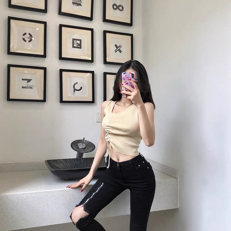 Temperament sleeveless vest V-neck sweater