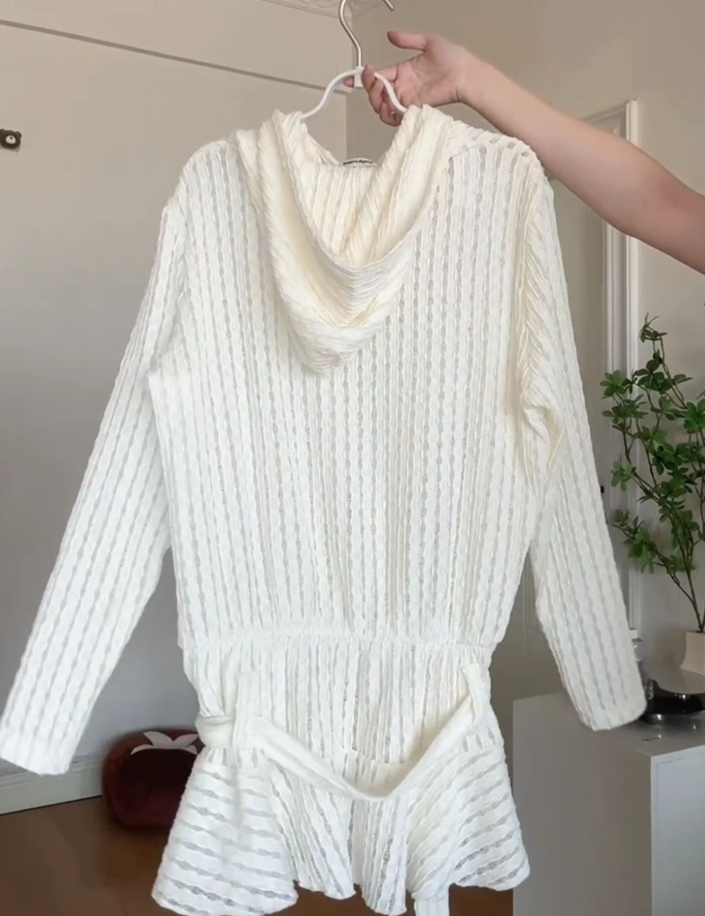 Slim Casual tops beige long sleeve sweater for women