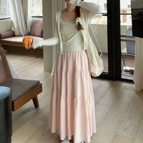 A-line long skirt spring and summer long skirt for women