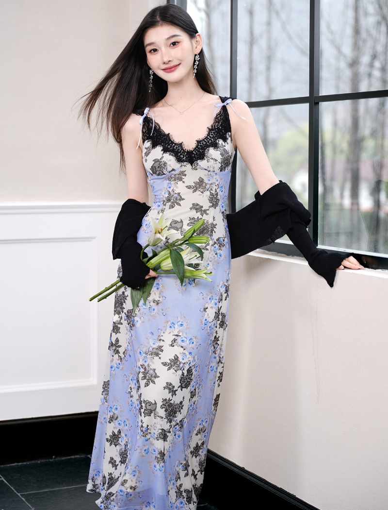 Sling lace jacket gauze cardigan a set