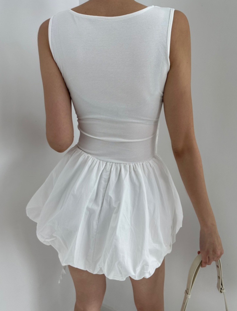 Lotus leaf edges Korean style vest flowers niche dress