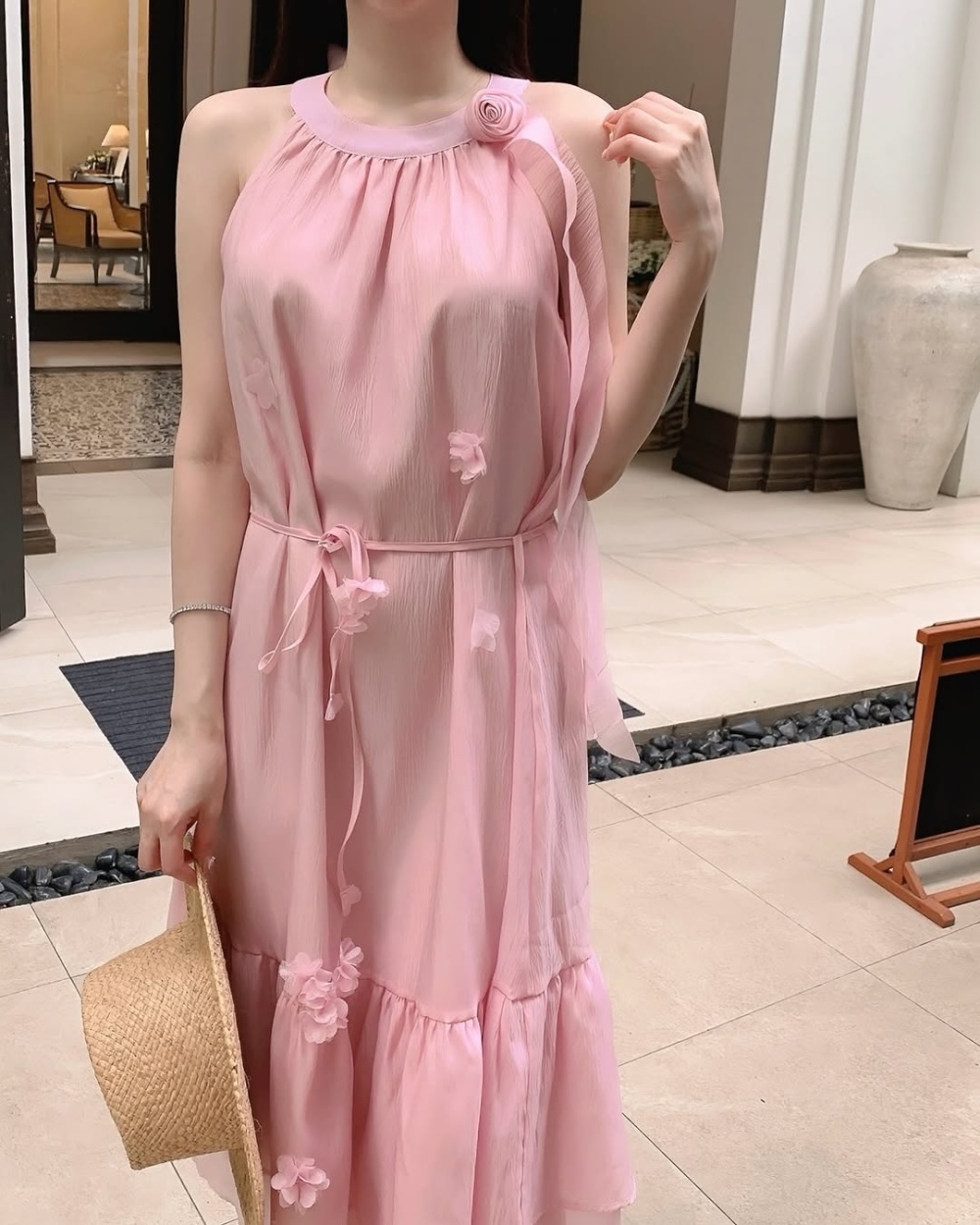 Vacation big skirt dress tender sleeveless dress