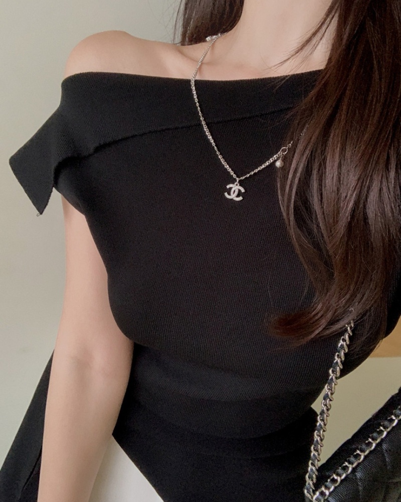Korean style enticement irregular sweater