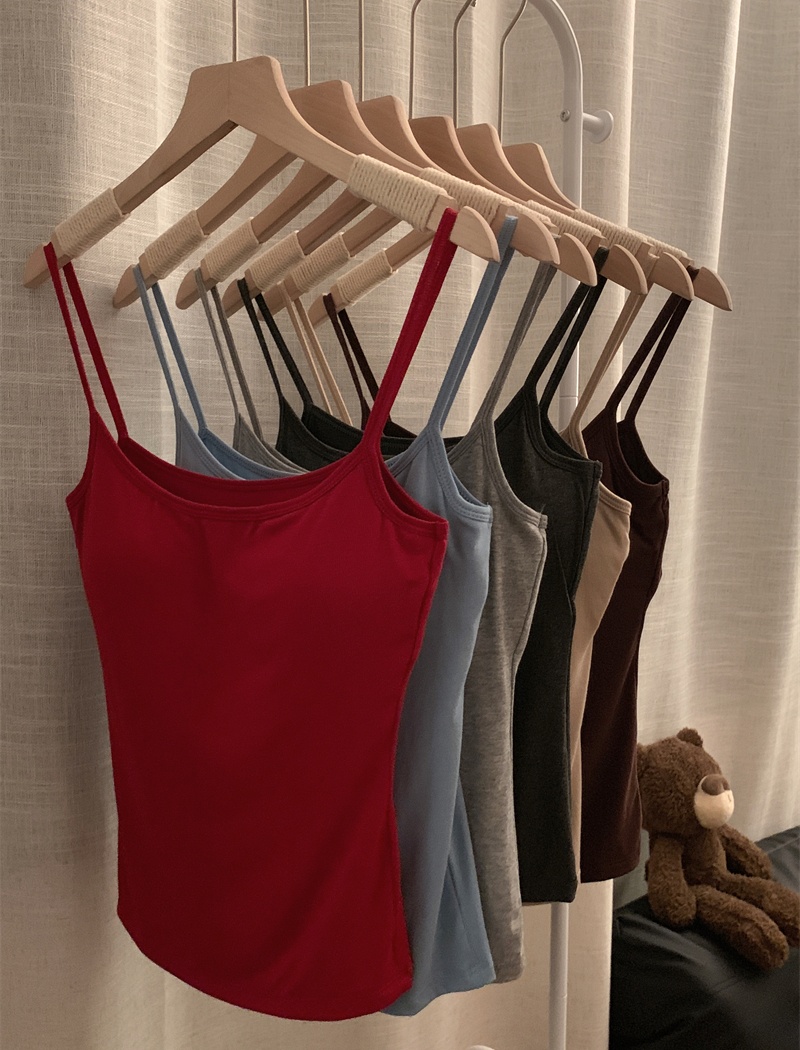 With chest pad removable sexy pure spicegirl sling slim vest