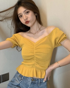 All-match Korean style short Western style tops