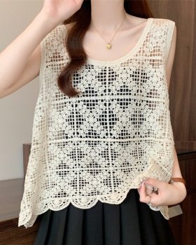 Korean style wears outside sweater sleeveless tops for women