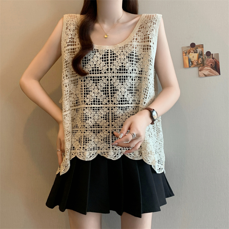 Korean style wears outside sweater sleeveless tops for women