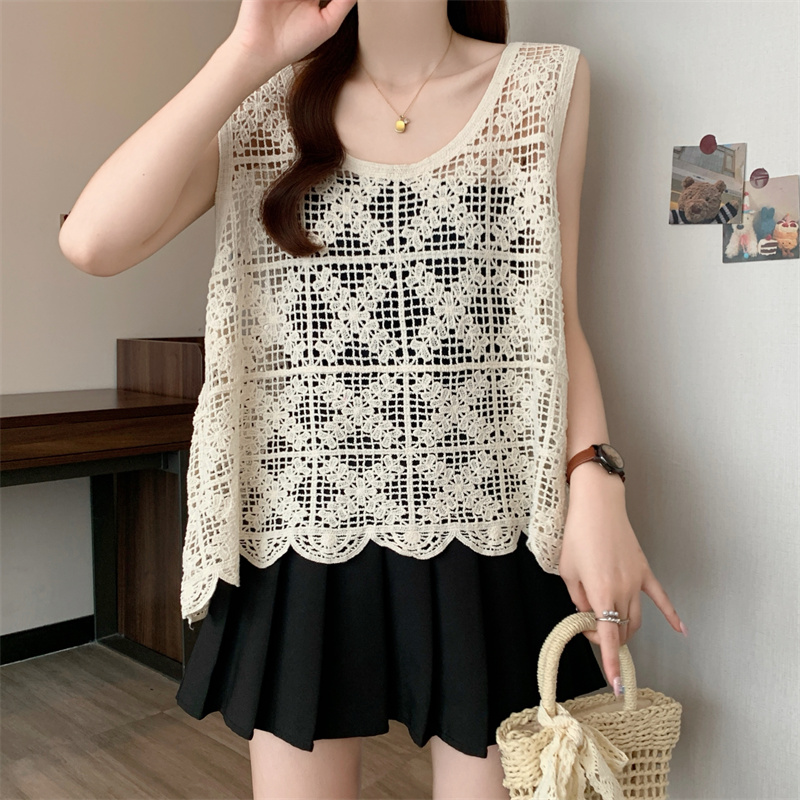 Korean style wears outside sweater sleeveless tops for women