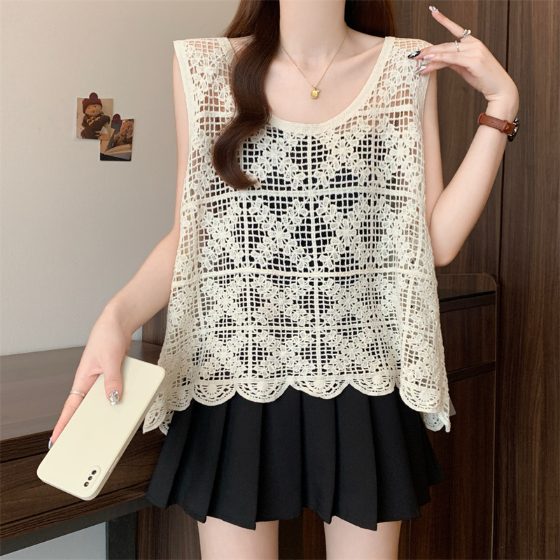 Korean style wears outside sweater sleeveless tops for women