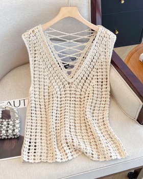 Summer wears outside tops V-neck sleeveless vest for women