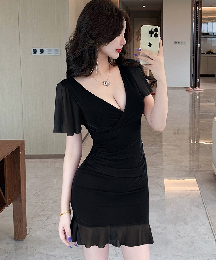 Package hip sexy overalls dress