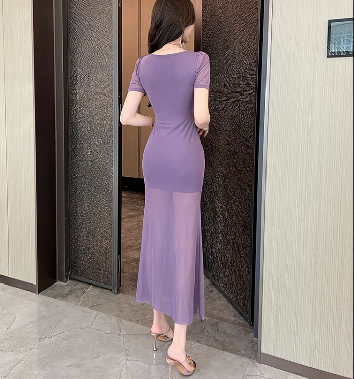 Long sexy overalls dress
