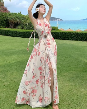Irregular dress France style long dress