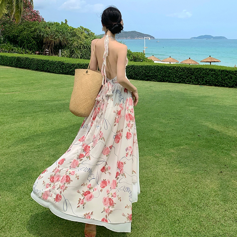 Irregular dress France style long dress