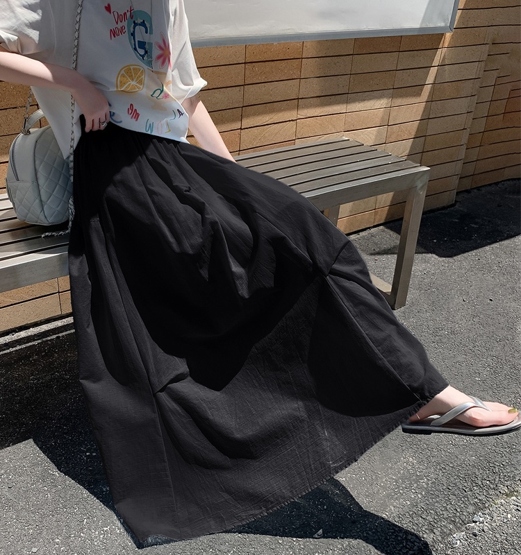 A-line big skirt long skirt niche puff skirt for women