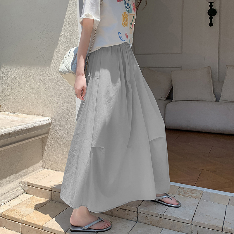 A-line big skirt long skirt niche puff skirt for women