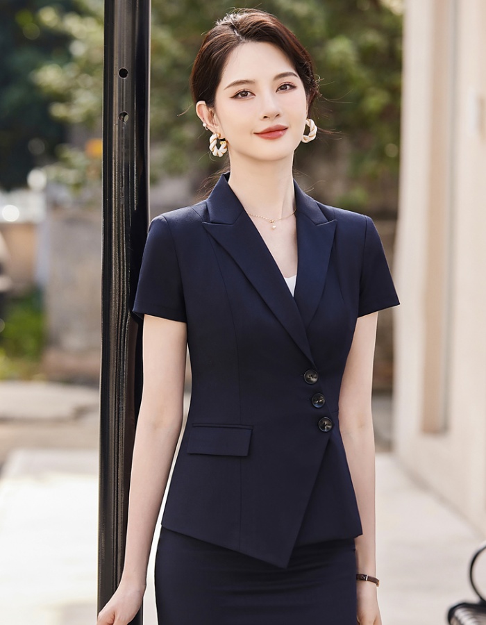 Profession thin business suit short sleeve skirt a set for women