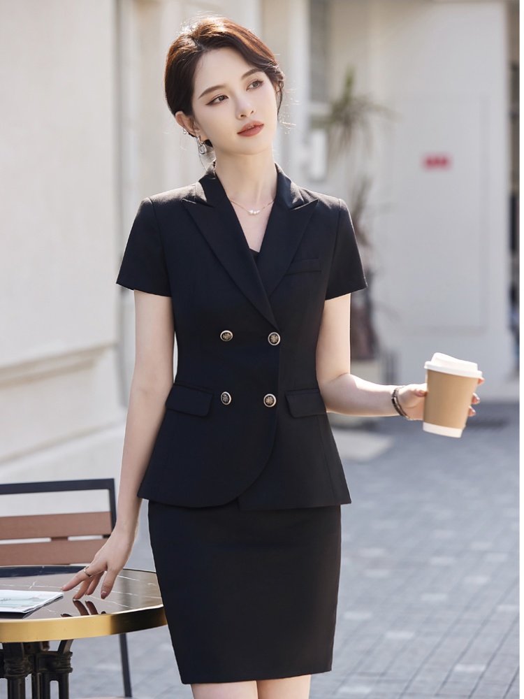 Slim profession coat commuting skirt a set for women
