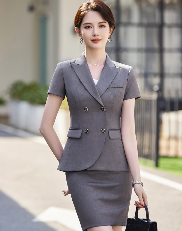 Slim profession coat commuting skirt a set for women
