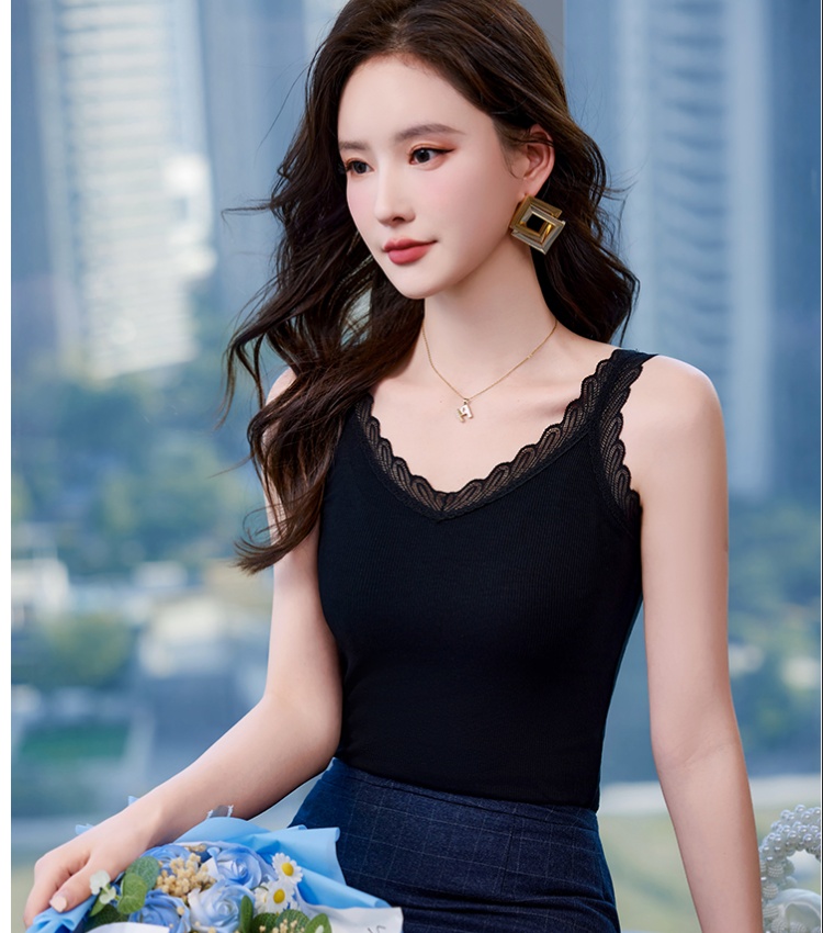 Summer lace underwear V-neck spring vest for women