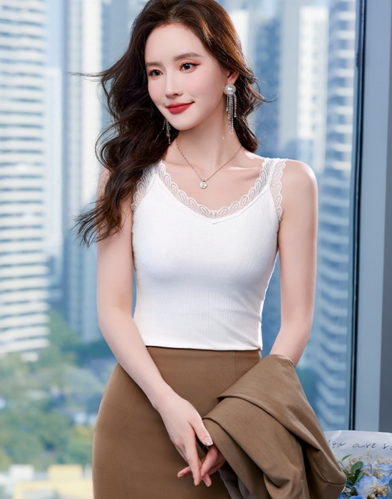 Summer lace underwear V-neck spring vest for women