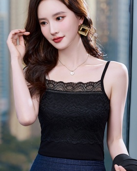 Lace summer tops slim inside the ride bottoming shirt for women