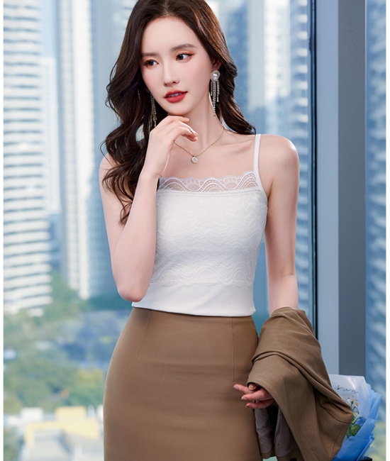 Lace summer tops slim inside the ride bottoming shirt for women