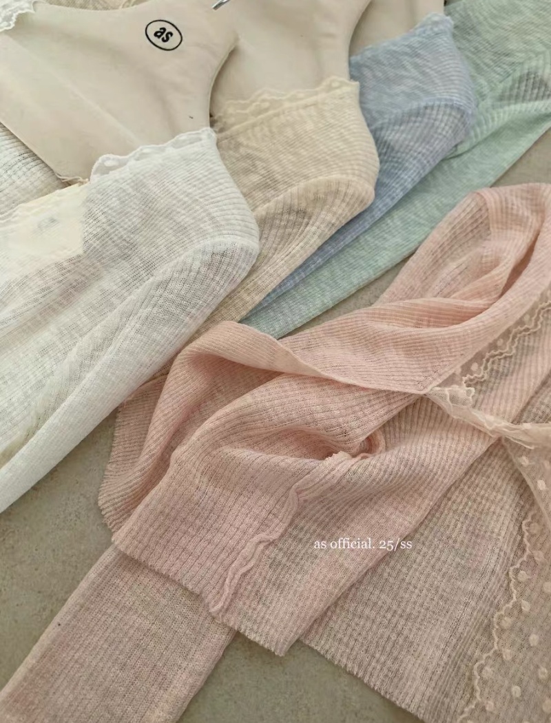 Knitted summer sunscreen waistcoat small thin tops