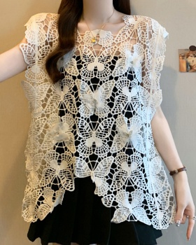 Outside the ride large yard shirts lace summer waistcoat