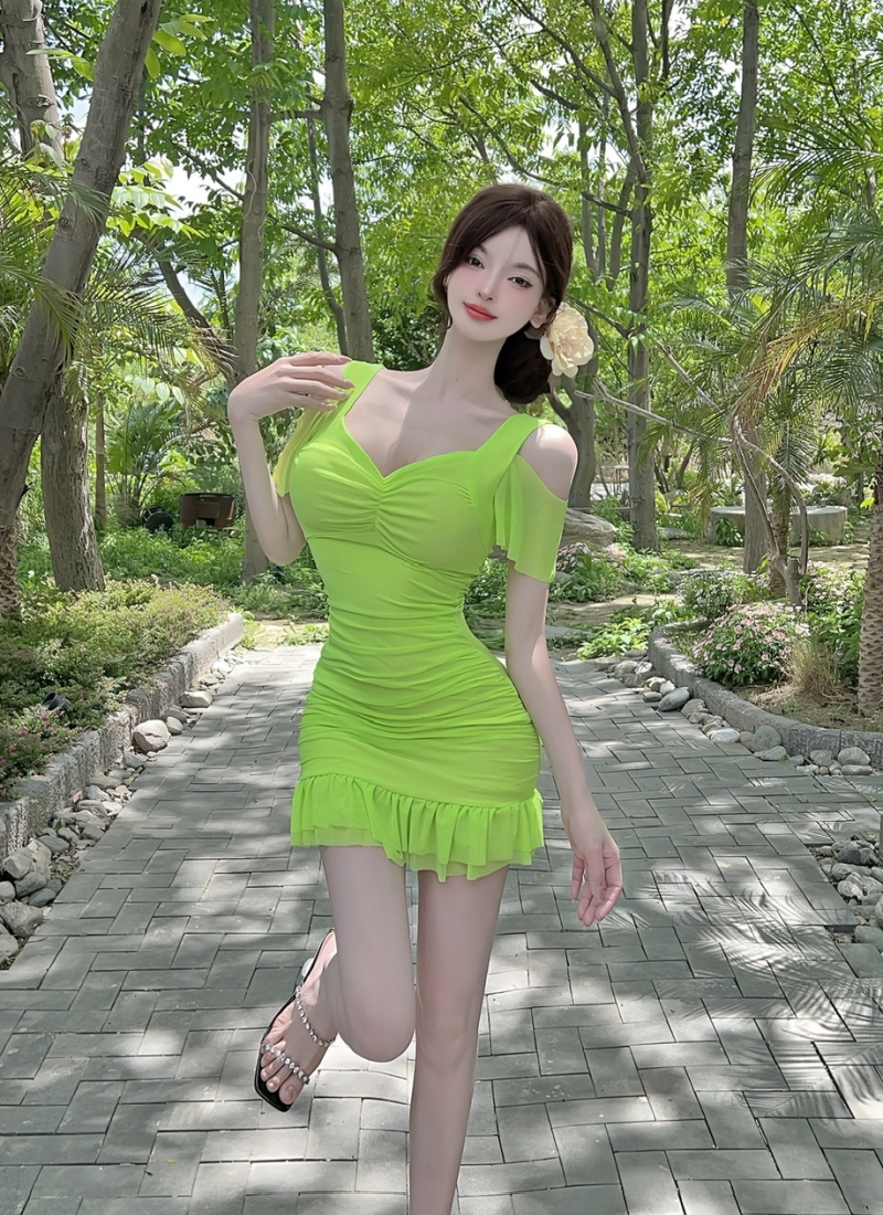Package hip bottoming sexy strapless short dress