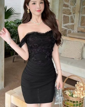 Short gauze primer vest sexy dress