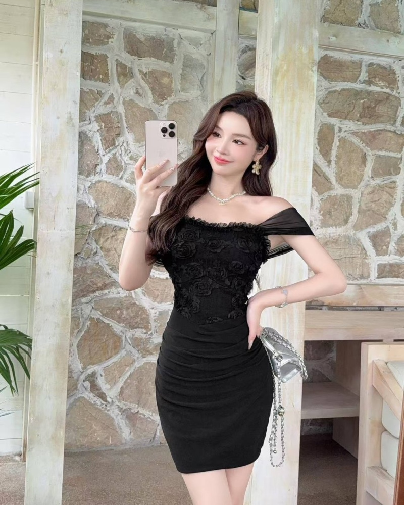 Short gauze primer vest sexy dress