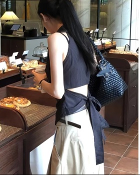 Slim sleeveless vest wide leg loose casual pants for women