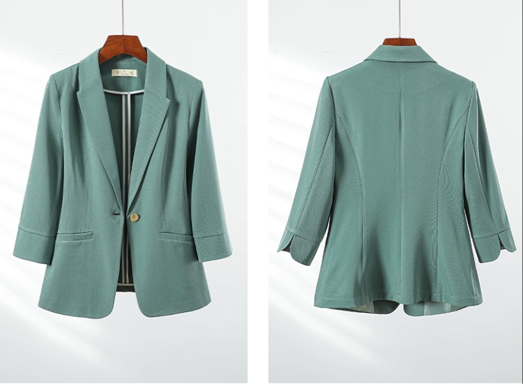 Overalls commuting business suit green coat for women