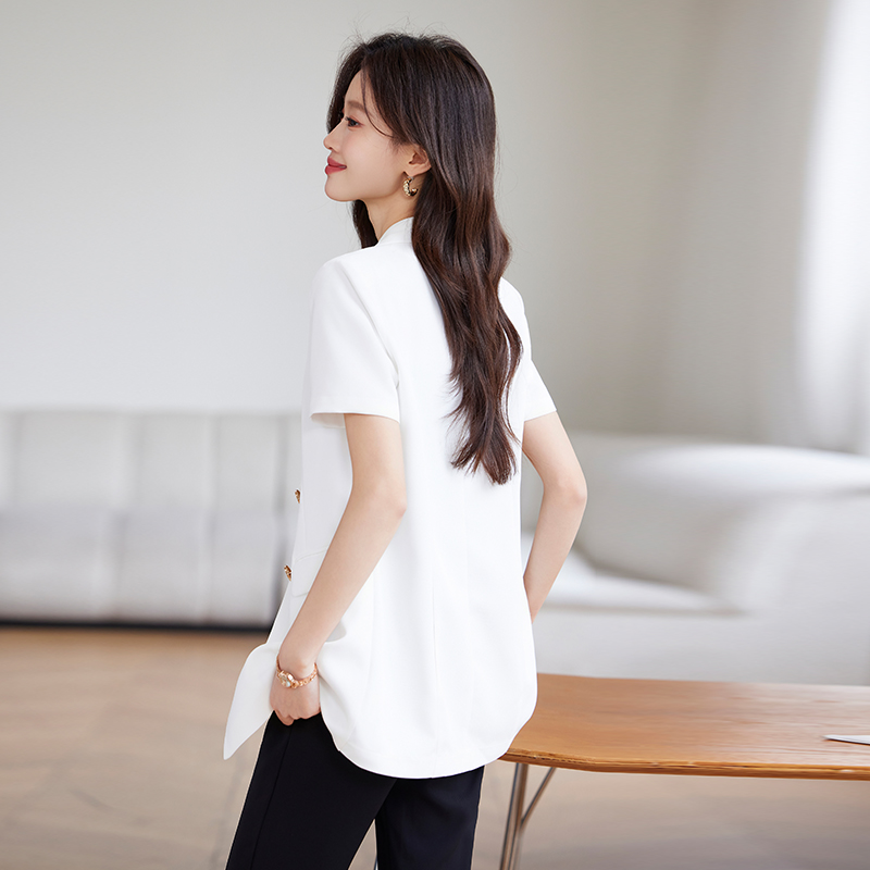Casual black coat slim spring and summer business suit