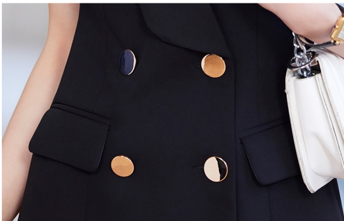 Casual black coat slim spring and summer business suit