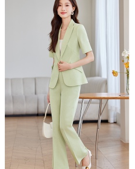 Profession suit pants pink coat a set for women