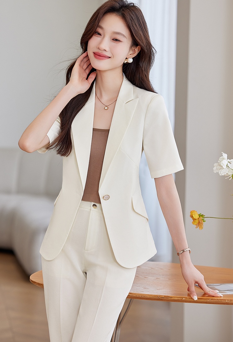 Profession suit pants pink coat a set for women