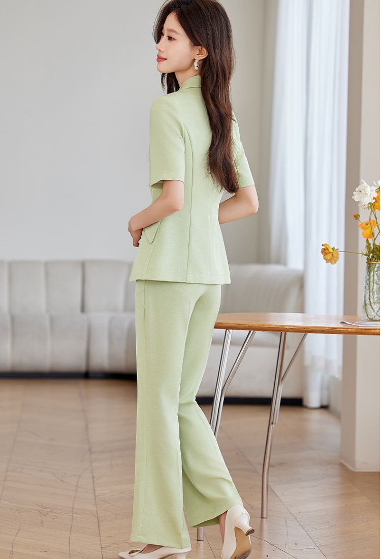 Profession suit pants pink coat a set for women