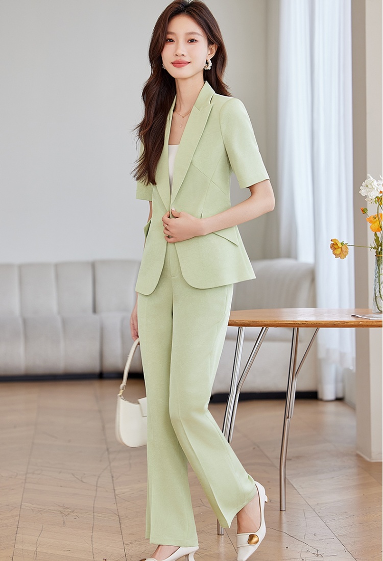 Profession suit pants pink coat a set for women
