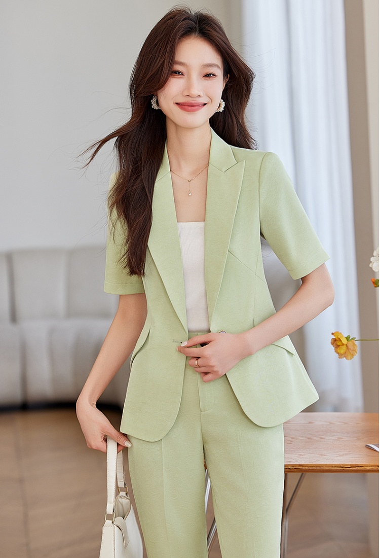 Profession suit pants pink coat a set for women