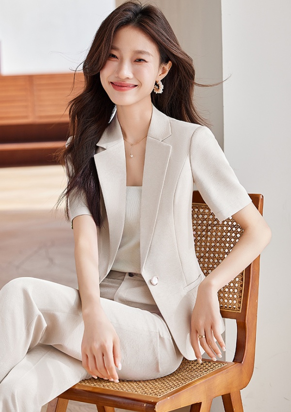 Unique Casual tops short sleeve coat a set for women