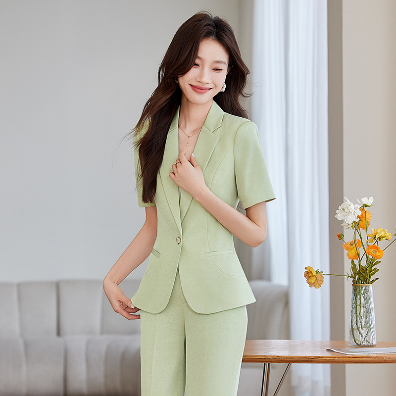 Unique Casual tops short sleeve coat a set for women