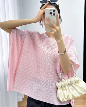 Fold large yard summer T-shirt short sleeve Casual loose tops