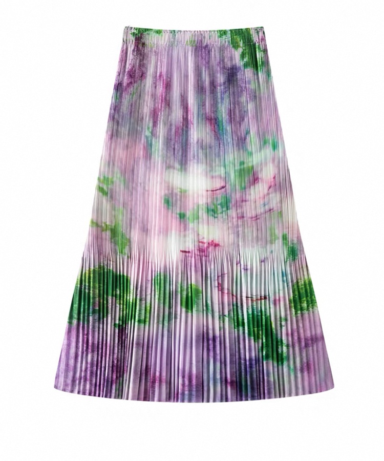 Pleated mermaid Pleats Please printing niche summer skirt