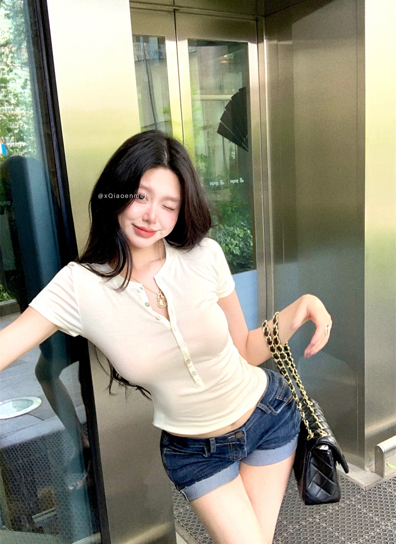 Inside the ride spring and summer tops white T-shirt for women