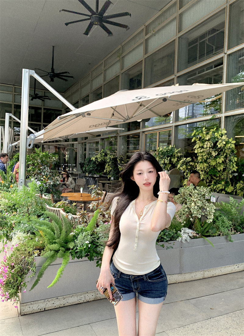Inside the ride spring and summer tops white T-shirt for women