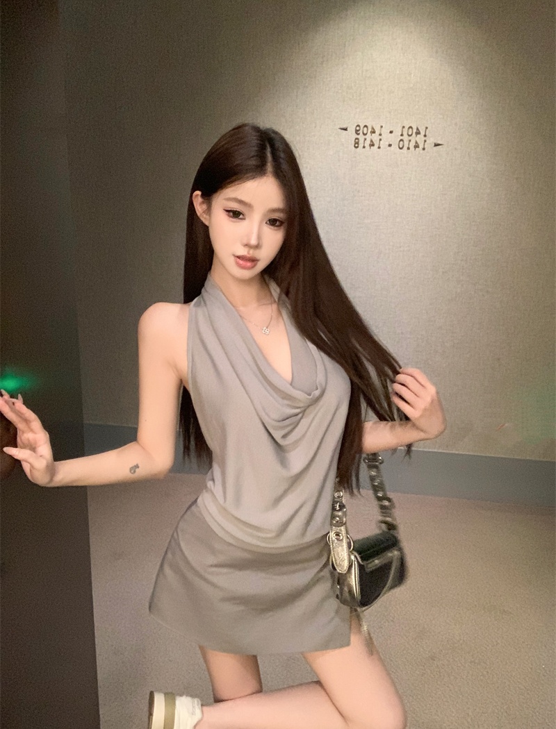 Summer strap vest niche halter tops for women